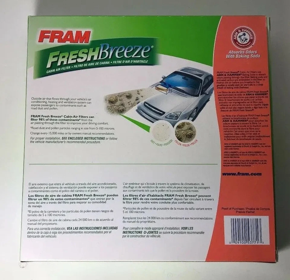 Filtro de aire de cabina Fram CF10285 apto para TOYOTA LEXUS CARBÓN CARBONO Envío rápido Foto 3 de 4