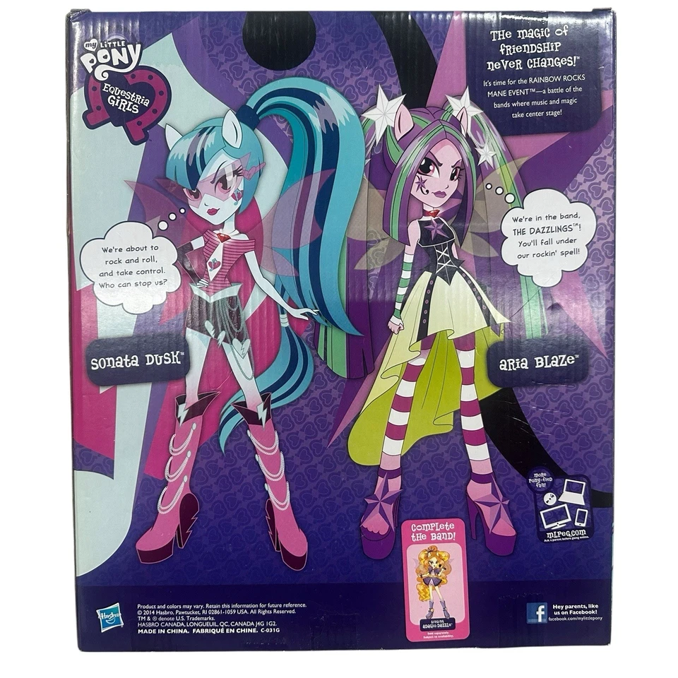 My Little Pony EQUESTRIA GIRLS Sonata Dusk & Aria Blaze Rainbow Rocks MLP Foto 2 de 4