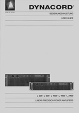 Dynacord Instruction Manual Audio Amplifier PAA Series L-Series