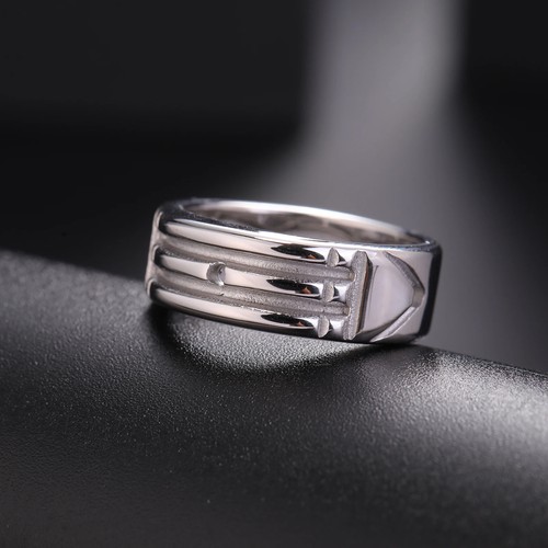 Skyrim Edelstahl Amulett Atlantis Ring Herren Damen Minimalistisch Paarringe - Bild 23 von 24