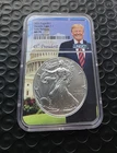 *2021 AMERICAN SILVER EAGLE NGC MS70 DONALD J. TRUMP 45th PRESIDENT COIN*