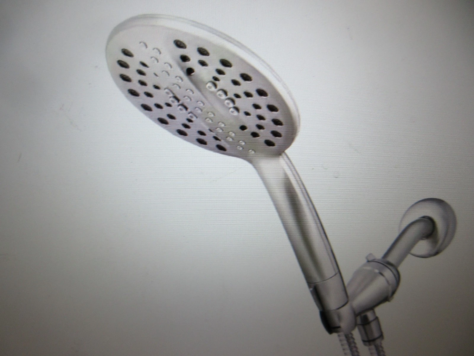 Waterpik Ultrathin+ 5-Spray Wall Mount Handheld Shower Head 1.8 GPM in Nickel