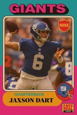 2025 Jaxson Dart New York Giants RC Custom Parody Rookie Card
