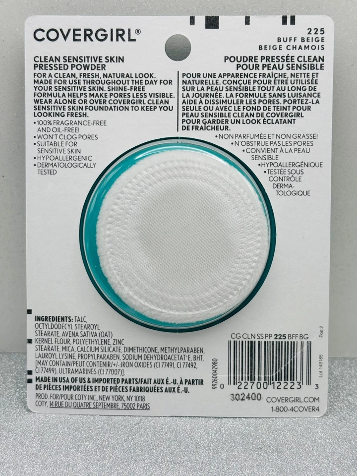 2X Covergirl Clean Sensitive Skin Pressed Powder -225 Buff Beige - Image 2 of 3