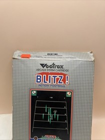 BLITZ Action Football (Vectrex)  Box, Cartridge & Overlay! In Clear Slipcover