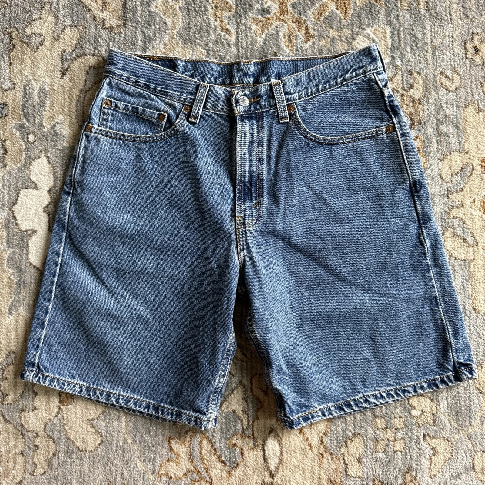 Vintage Levis 505 Jean Shorts Jorts Mens 32 (30” Waist”) Blue Denim Y2K Skater