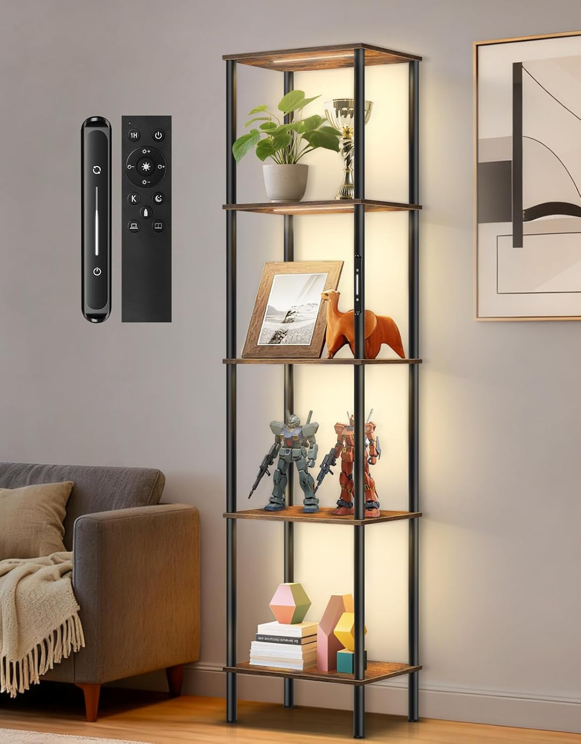 Recensione Libreria LED 5 Ripiani Dimmerabile - Touch e Telecomando
