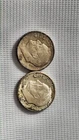 1950 & 1961 US Roosevelt Dimes Lot (2 Coins) - 90% Junk Silver Bullion / Collect