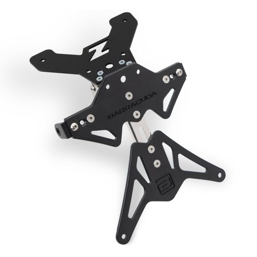 BARRACUDA PORTATARGA ALLUMINIO REGOLABILE RECLINABILE KAWASAKI Z 750 2007-2014 - Foto 2 di 2