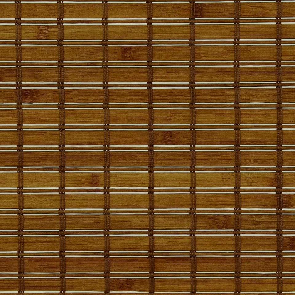 23 X 64 in Home Basics White Cordless Bamboo Roman Shade - Oak - WS02B-2364 - Image 4 of 4