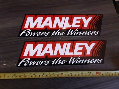 Manley Rods Sticker Lot of 2 Manley Black Racing Decals Stickers Nascar NHRA PDRA Outlaw ...
