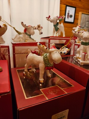 Lenox 2022 Annual Marcel the Moose With Christmas Lights NIB