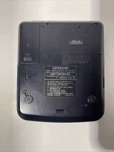 Sony Discman Portable Compact Disc CD Player 1 Bit Dac With Mega Bass D-121 Read - Picture 6 of 6