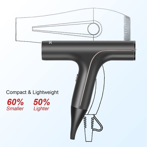 Lightweight Hair Dryer with Diffuser, Professional Ionic Blow Dryer for Home & T - Picture 6 of 6