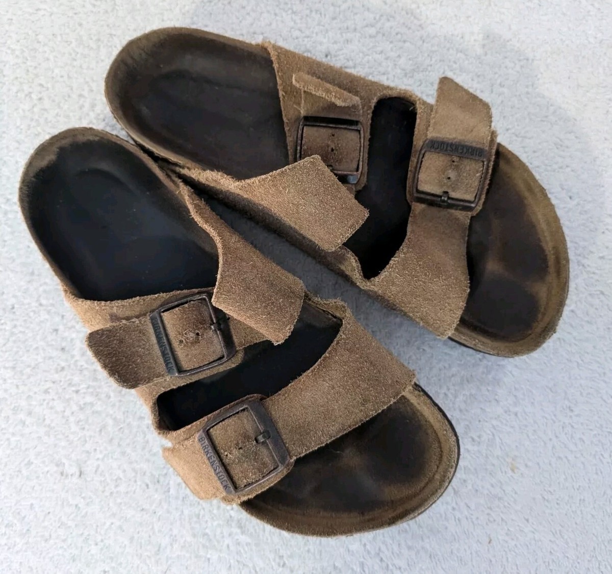 サンダル Birkenstock Brown Suede Arizona Slippers Amazon.com | Birkenstock Men's Arizona Soft Footbed Sandals