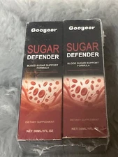 2 x GOOGEER Sugar Defender Blood Sugar Support Supplement 1 Oz Each Exp 6/2027
