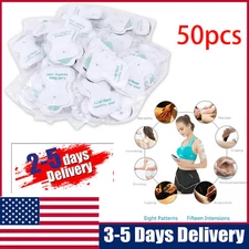 50x Electrode Pads Snap On Replacement For Tens Unit Therapy Massagersh