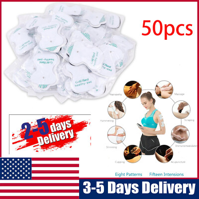 #ad #ad 50PCS Snap On Replacement Pads For Pulse Massager amp; Electrode Therapy Tens Unit $8.00