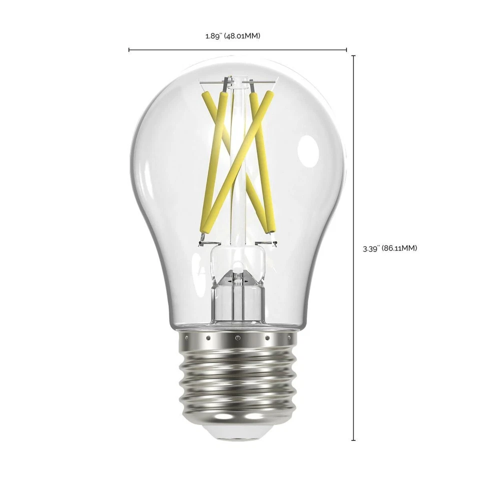 Satco S12402 - 5 Watt LED A15 Clear LED Bulbs - 4000K - 120 Volt (6 pack) - Image 3 of 4
