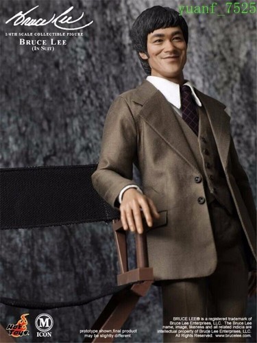 MIS11 HOTTOYS 1/6 Smile Bruce Lee Action Figure Suit Version Model With Seat NEW - Picture 8 of 14