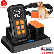 Wireless Dog Fence Pet Dog Training Shock Collar with Charging Base for 1/2 Dogs