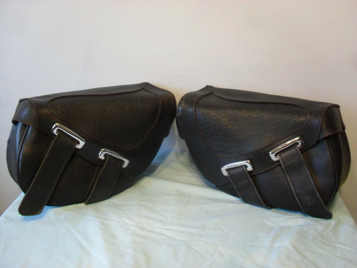 HARLEY DAVIDSON SOFTAIL SADDLEBAGS USED LEATHER