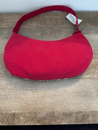 Women's Shoulder Bag, Rose Color With Appliques - Picture 5 of 6