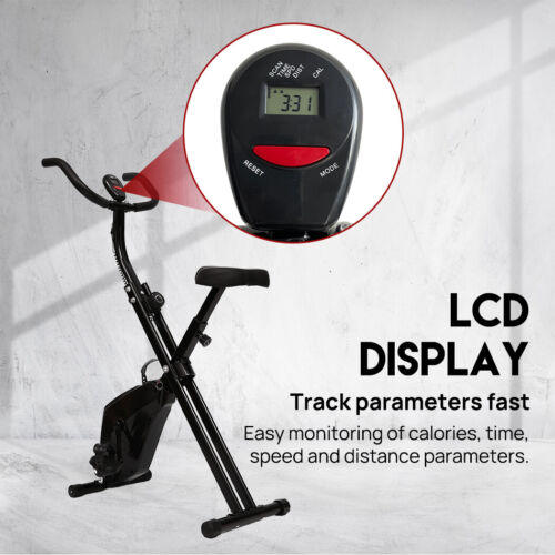 Folding Exercise Bike X-Bike Magnetic Bicycle Cycling Flywheel Fitness NEW - Picture 4 of 14