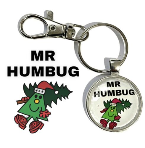 Christmas Funny Rude MR HUMBUG Quality keyring Bag Charm Gift - Picture 1 of 4