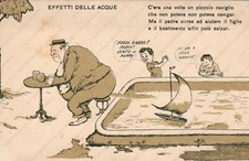 1938 Effects of Water Wind in the Stern Humorous Postcard