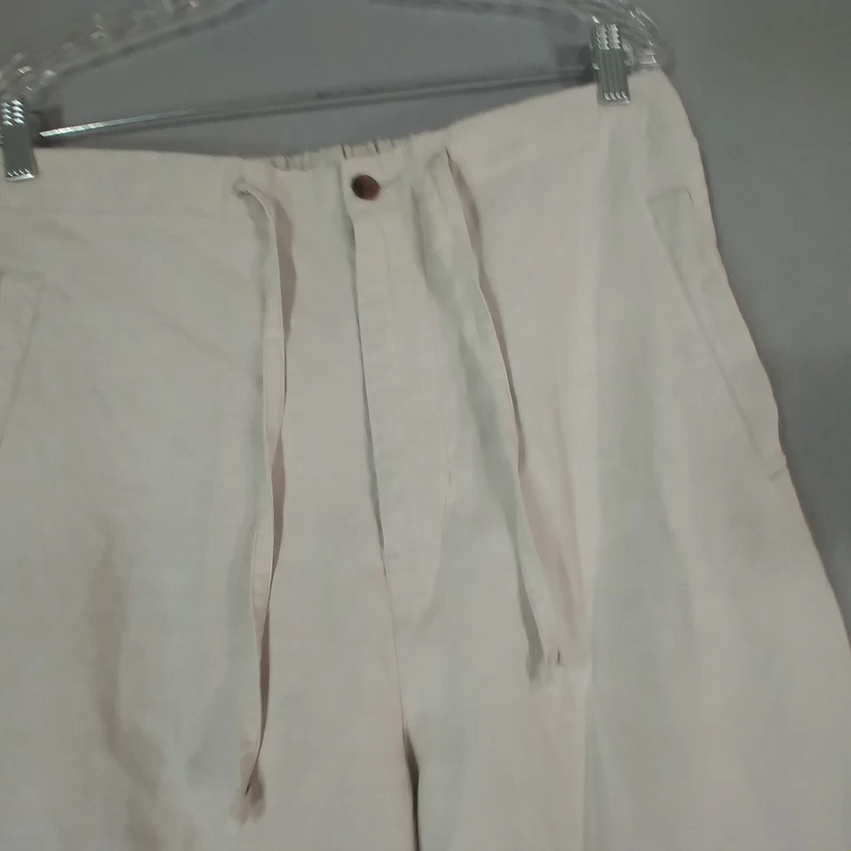 Boca Classic Island Wear Pantalones de Salón Hombre 34 x 25 Beige Tostado Lino Mezcla Preppy Foto 4 de 4