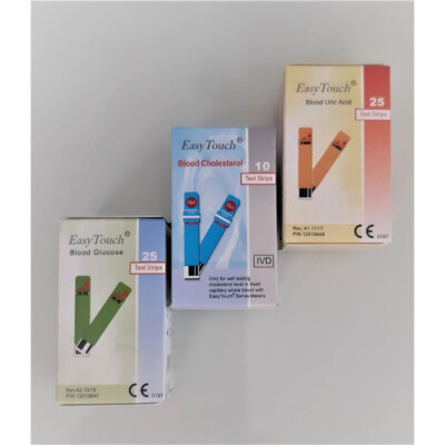 EASY TOUCH - Test Strips for Glucose / Cholesterol / Uric Acid