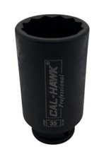 12 Dr X 35mm Deep Impact Spindle Axle Nut Socket 12-point Cr-mo