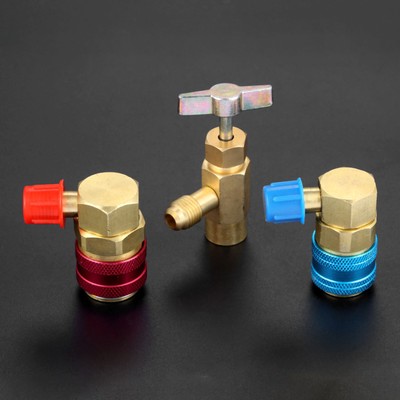1Set R134A Quick Coupler Connectors R134a Can Tap Dispenser R12/22 AC Gauge Hose