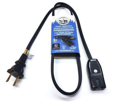 Power Cord For Farberware SuperFast Percolator Coffee Pot Model 122B 135 145TS - Picture 2 of 17