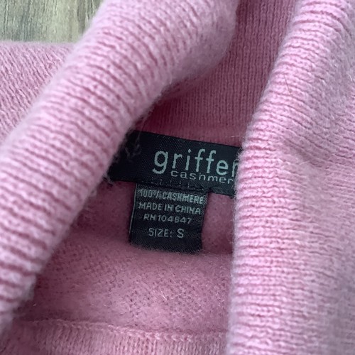 Maglione donna Griffen 100% cashmere piccolo rosa girocollo manica lunga - Foto 3 di 9