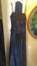 PROM DRESS WORN ONCE, SIZE 8 IN ELECTRIC BLUE MAKE OFFER SEE PICS. WORN ONCE 