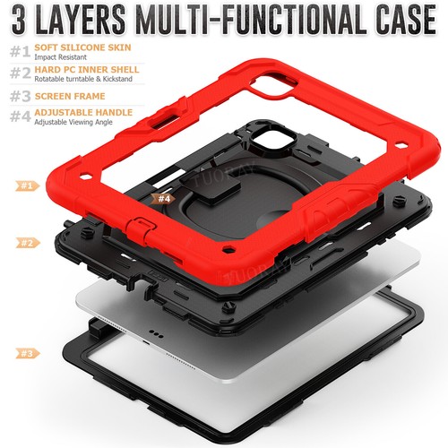 For iPad Air 1 2 9.7 5/6th 10th/9th/8th/7th Gen Pro Air 11 Heavy Duty Stand Case - Picture 95 of 220