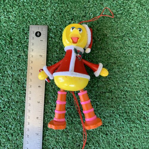 Vintage Sesame Street PULL STRING Jim Henson Christmas Tree Ornament Big Bird - Picture 2 of 8