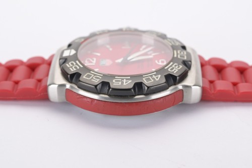 TAG Heuer Formula 1 WAC1113-0 Red 40mm Original Rubber Band Men's Watch - Picture 10 of 11