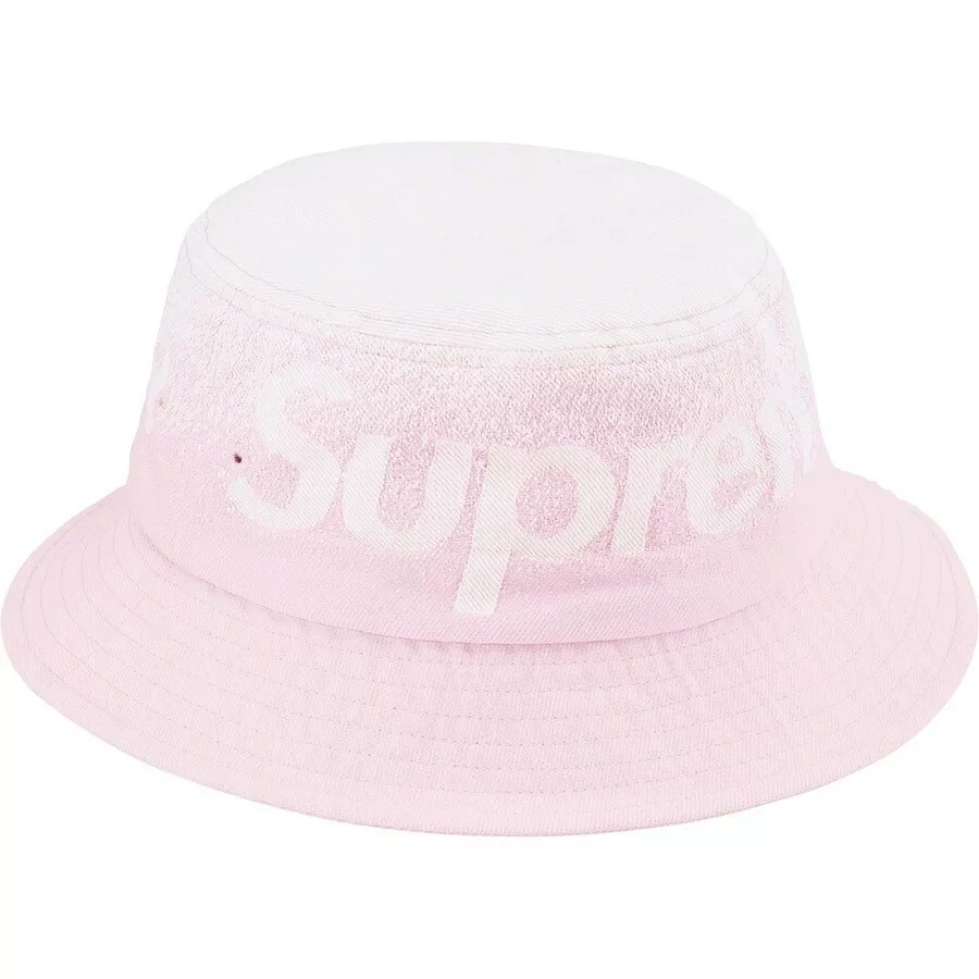 Supreme 22SS Fade Jacquard Denim Crusher Pink M/L in Hand