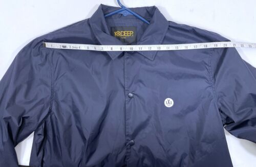 10.Deep Mens Size L Rain Coat Windbreaker Jacket Long Trench Jeff Staples NWT - Picture 17 of 19