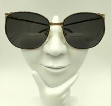 Vintage BerDel Sferoflex Santina Brown Purple Gold Oval Sunglasses FRAMES ONLY
