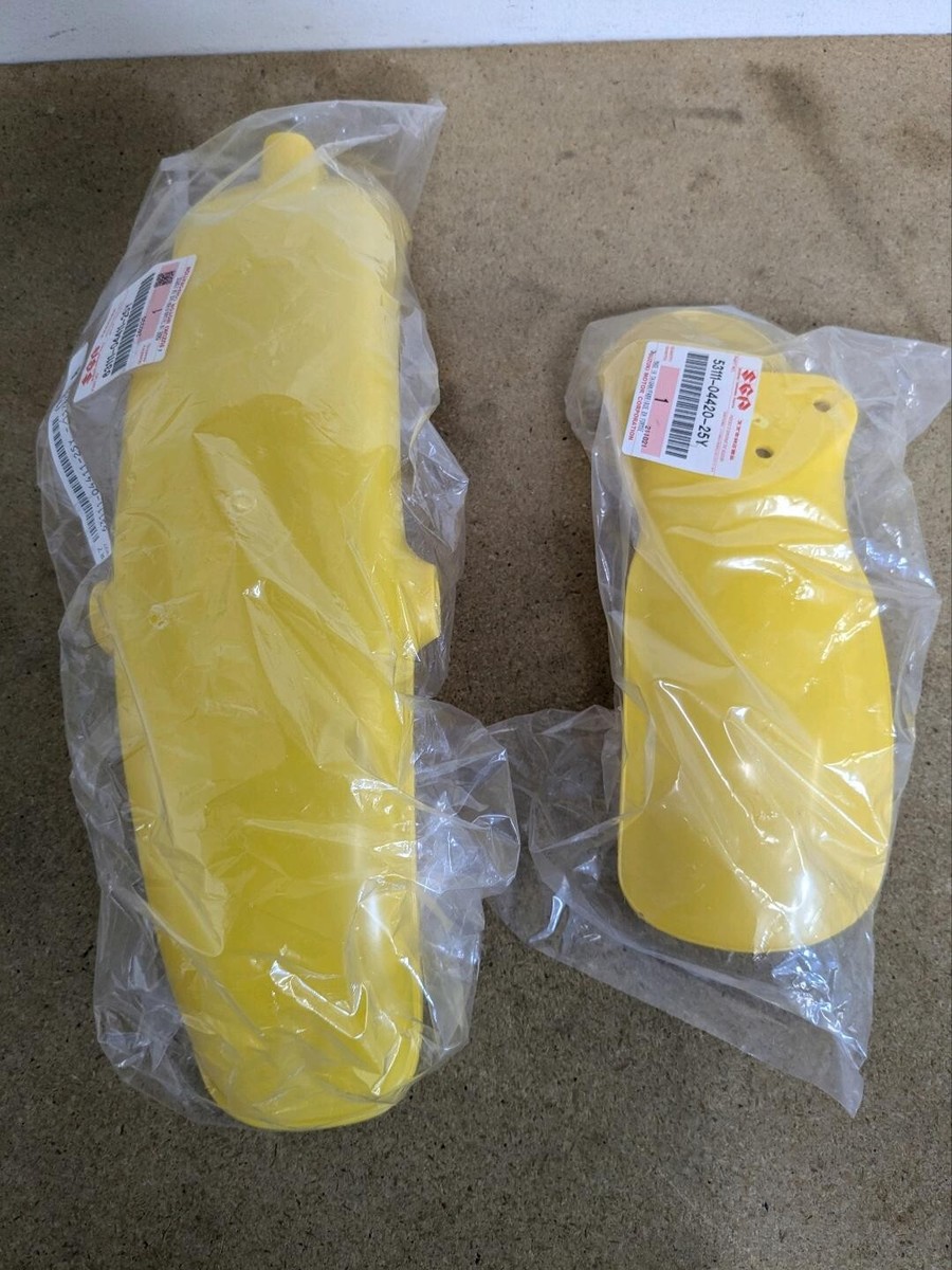 New OEM Suzuki Yellow Front and Rear Fenders for JR50 1978 1979