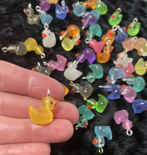 *~10~๐Piece, Random, Luminous Duck, Resin Charms!~ DIY Jewelry Making~๐!!!