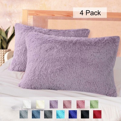 fuzzy pillow shams