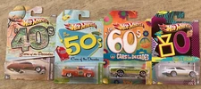 4 Hotwheels Decades Lot 40s 50s 60s 80s Corvette Passion GTO  Ford