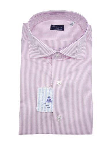New FINAMORE Napoli HANDMADE Dress EDUARDO Shirt Size 17 Us 43 Eu (FIN448)