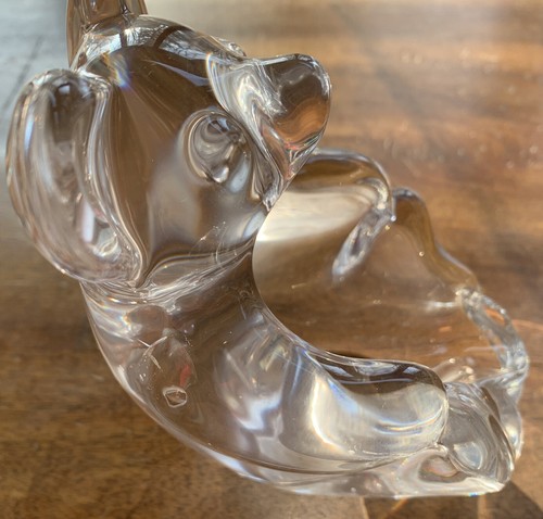 Vintage Signed Handcrafted “Vannes Le Châtel” Art Glass Crystal Bear Paperweight - Picture 4 of 9