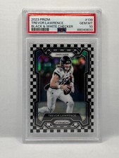 2023 Panini Prizm Black & White Checker Trevor Lawrence PSA 10 #139 SP